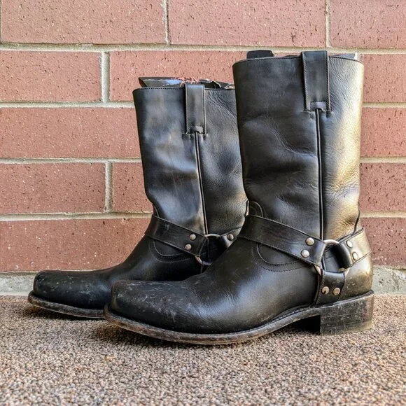 Freebird by Steven Copperhead Distressed Boots Black Leather Men's 13